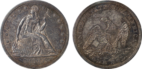 1864 AU55 PCGS