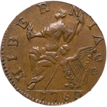 1760 voce populi halfpenny back