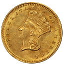 gold dollars 1849-1889 front
