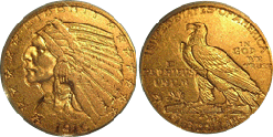 gold five dollars 1795-1929